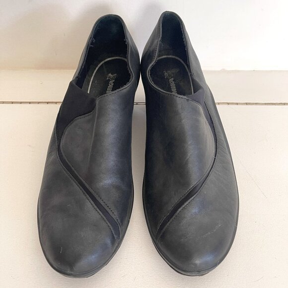 Romika Shoes - Romika Black Leather Comfort Slip On Shoes Heel Women Size 42- 11 US